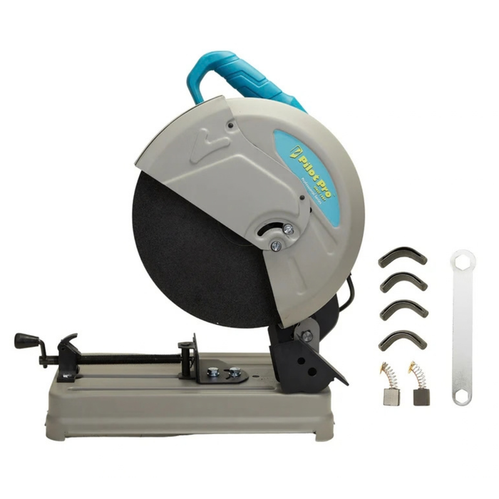 Pilot Cut Off Machine 2600W Professional | 355MM (14 Inch) Metal Cutting Saw | 3500 RPM Heavy Duty Chop Saw for Steel, Iron, Pipes, Rebar & Industrial Fabrication Work