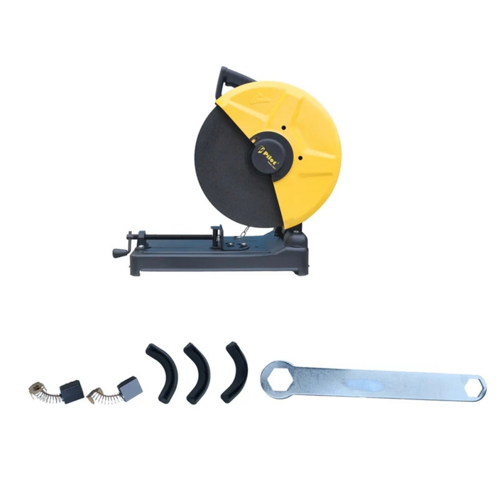 Pilot Cut Off Machine 2400W 355MM (14 Inch) | 3500 RPM Heavy Duty Metal Cutting Saw | Industrial Chop Saw for Steel Rods, Pipes, Iron & Fabrication Work