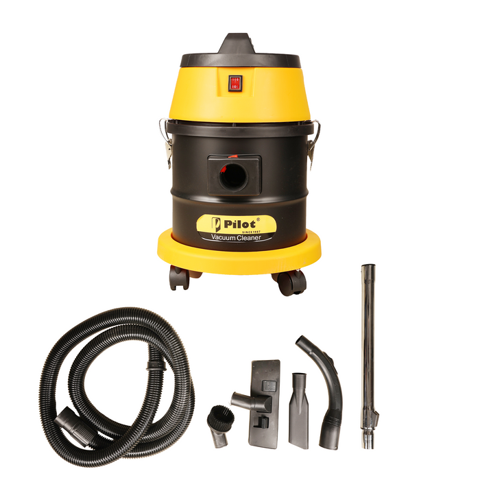 Pilot 25L Wet & Dry Vacuum Cleaner for Home & Commercial Use | 1200W Copper Motor | High Suction 2000mm H₂O | Compact & Portable |  High Strength Stainless Steel Body