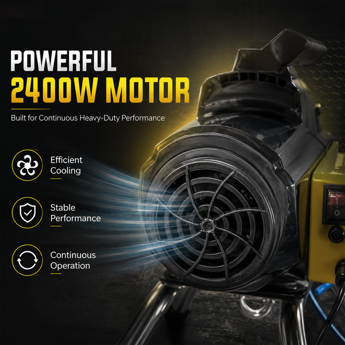 DG-Tech Airless Paint Sprayer 490 | 2400W High Power Motor | 1000–3000 PSI | 3.5L/Min Flow Rate | Heavy Duty Professional Paint Sprayer for Wall, Industrial & Commercial Painting