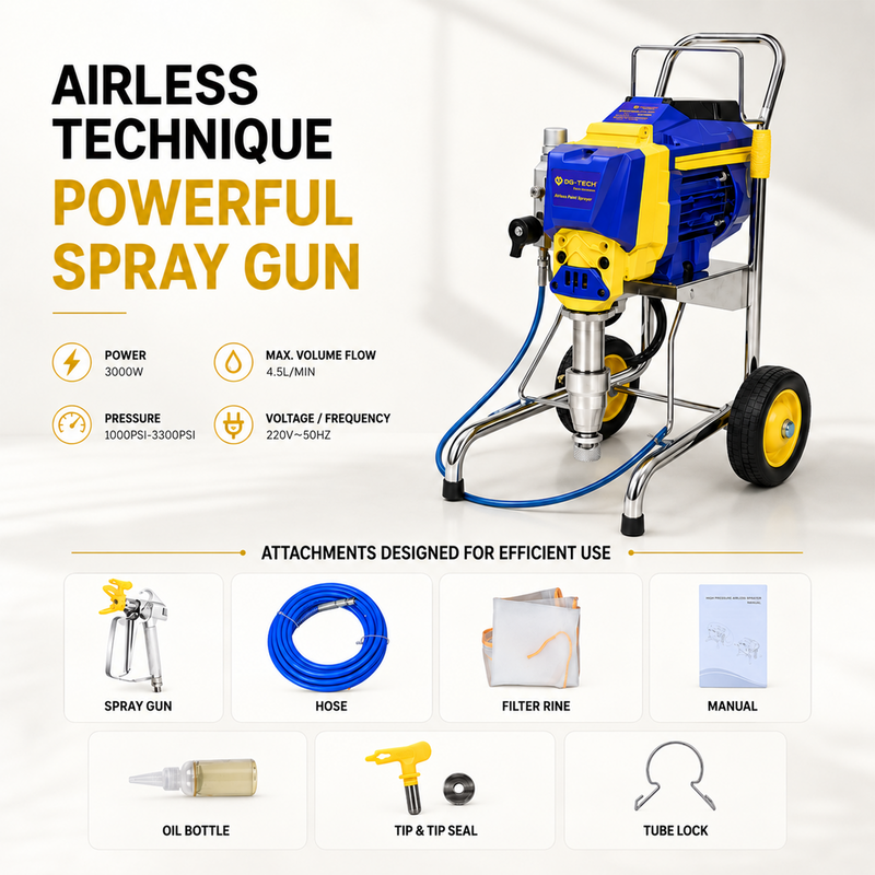 Airless Putty Sprayer 885 3000W Brushless Motor