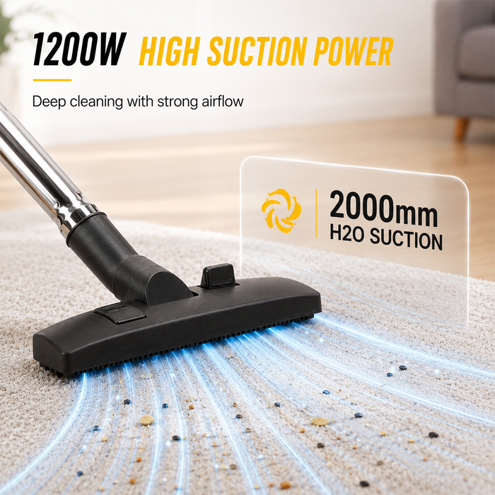 Pilot 25L Wet & Dry Vacuum Cleaner for Home & Commercial Use | 1200W Copper Motor | High Suction 2000mm H₂O | Compact & Portable |  High Strength Stainless Steel Body
