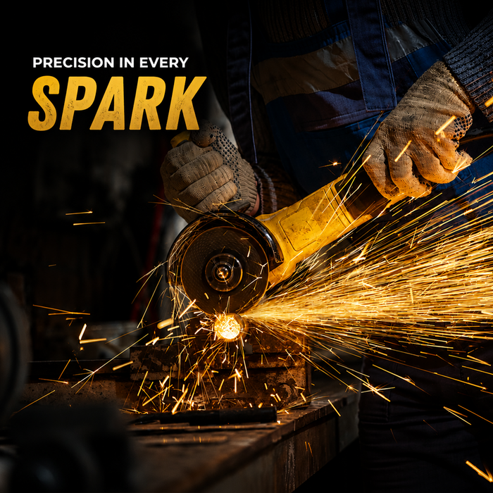 Pilot Angle Grinder 4 Inch 900W Copper Motor | 100MM Disc | 11000 RPM High-Speed Grinder | Heavy Duty Electric Cutting, Grinding & Polishing Machine for Metal, Steel & Construction Work