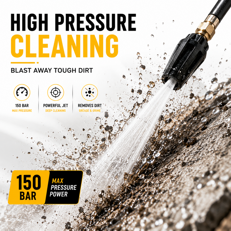 Pilot 2400W High Pressure Car Washer | 150 Bar 10L/min Water Flow | Portable Pressure Washer for Car, Bike, Home Cleaning, Patio & Garden Use | PL-PWC-02