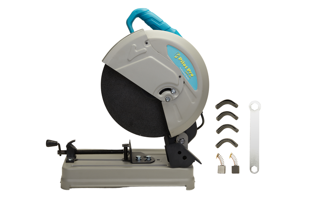 Pilot Cut Off Machine 2600W Professional | 355MM (14 Inch) Metal Cutting Saw | 3500 RPM Heavy Duty Chop Saw for Steel, Iron, Pipes, Rebar & Industrial Fabrication Work