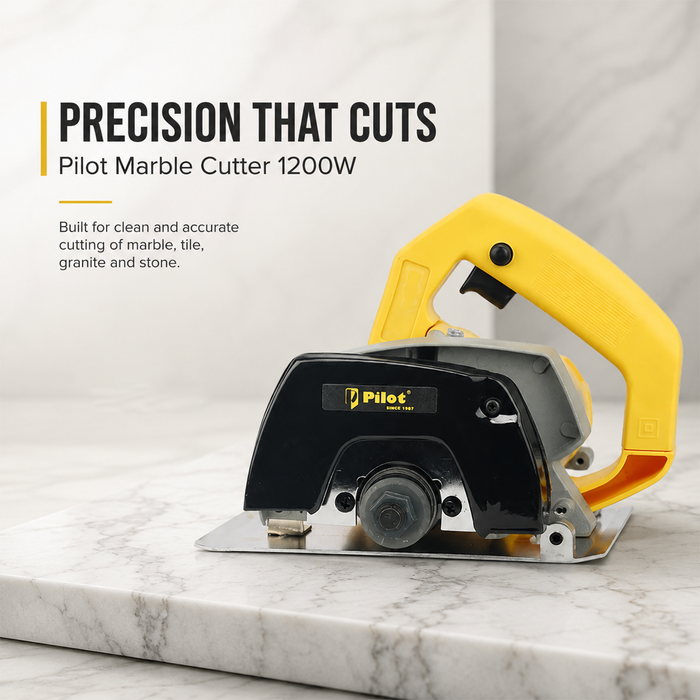 Pilot Marble Cutter 1200W SA Type Copper Motor | 110mm Blade | 12,000 RPM Stone & Tile Cutting Machine