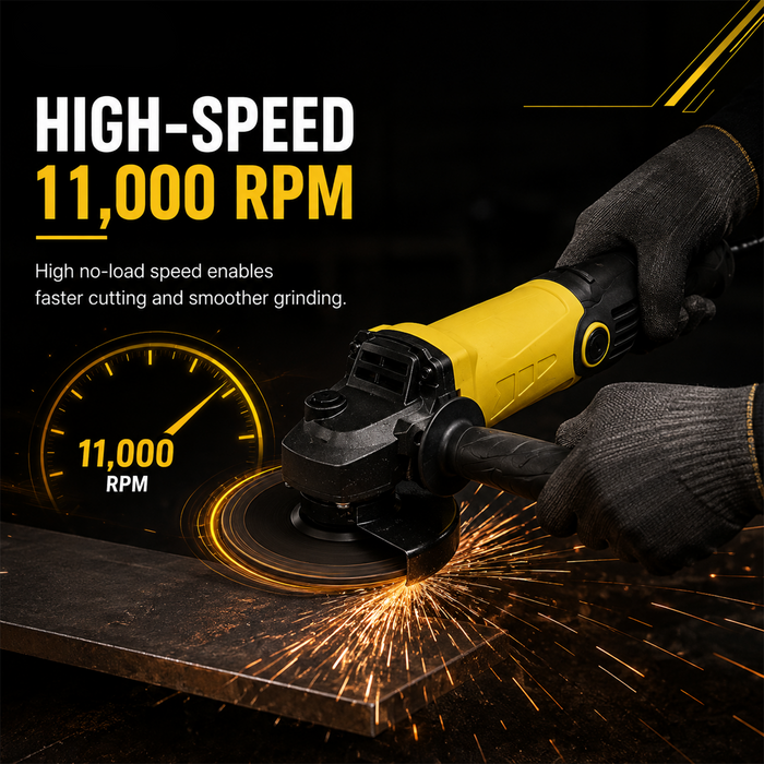 Pilot Angle Grinder 4 Inch 1200W Copper Motor | 100mm Disc High-Speed Cutting & Grinding Machine