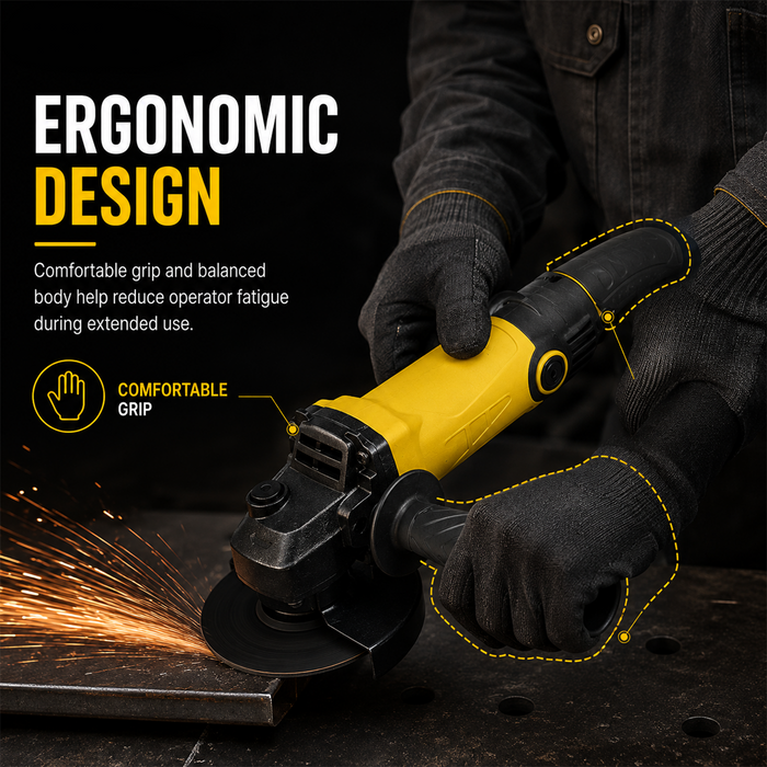 Pilot Angle Grinder 4 Inch 1200W Copper Motor | 100mm Disc High-Speed Cutting & Grinding Machine
