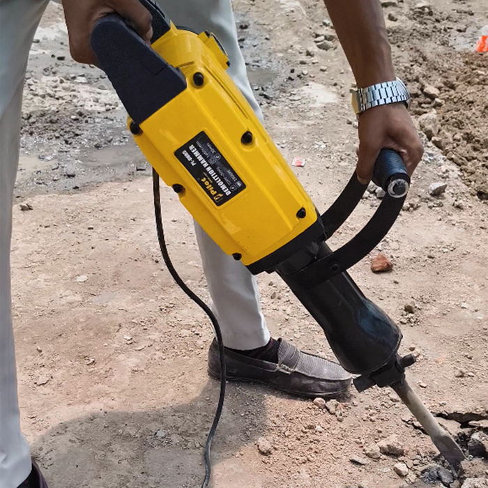 Pilot Demolition Hammer 16KG 2000W Electric Jack Hammer | 45J Impact Energy | 1400 BPM Heavy Duty Concrete Breaker with Shock-Absorbing Handle for RCC, Concrete, Roadwork, Construction & Industrial Demolition