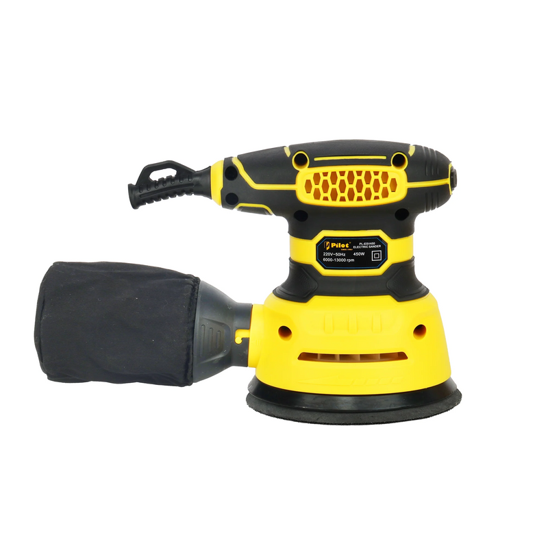 Pilot Electric Sander 450W Variable Speed (6000–13000 RPM) | Heavy Duty Orbital Sander for Wood, Metal, Paint Removal, Furniture Finishing & DIY Workshop Use