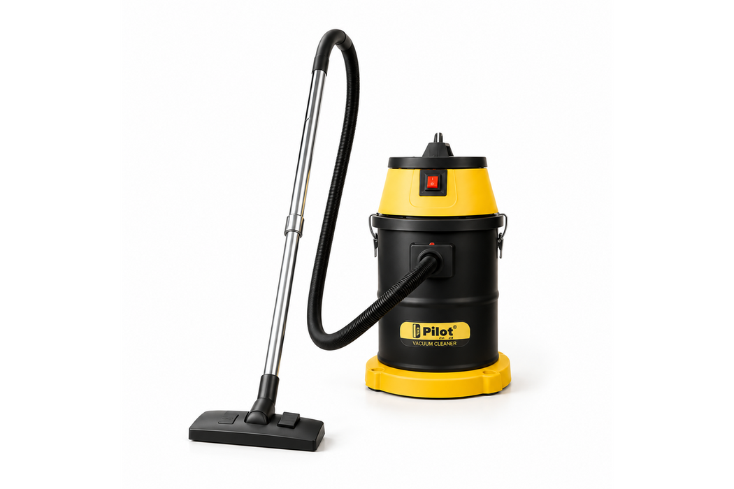 Pilot 35L Wet and Dry Vacuum Cleaner | 1500W Single Copper Motor | Stainless Steel Body | High Suction Heavy Duty Industrial Vacuum | Ideal for Home, Car, Garage & Workshop Use