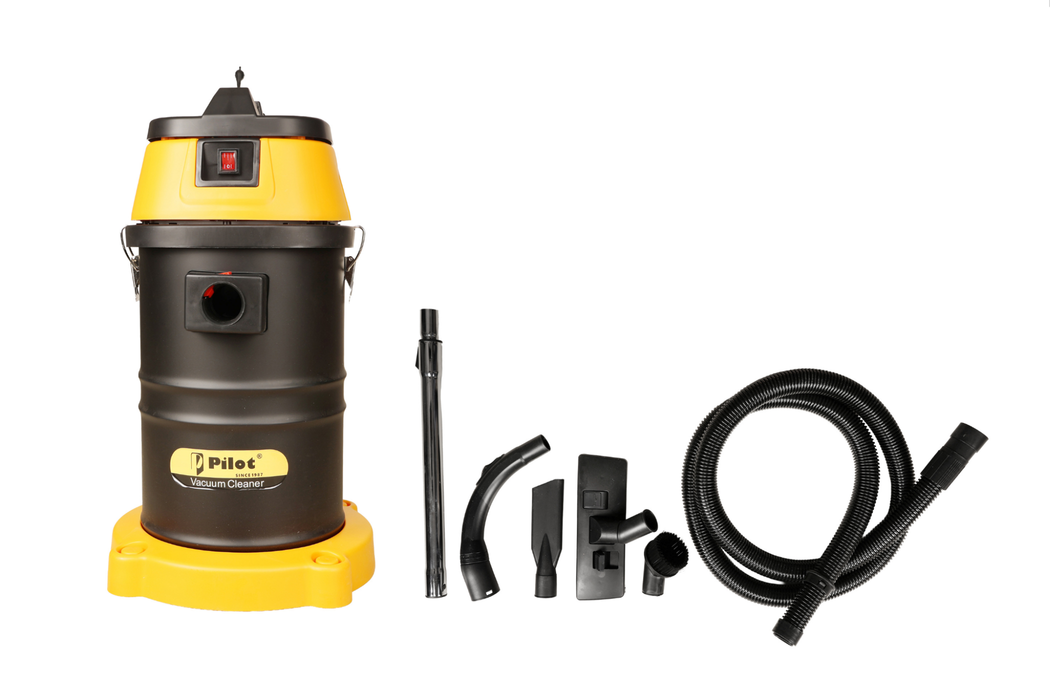 Pilot 45L Wet and Dry Vacuum Cleaner | 1500W Copper Motor (Single) | Stainless Steel Body | High Suction Heavy Duty Industrial Vacuum | Ideal for Home, Car, Garage & Workshop Use