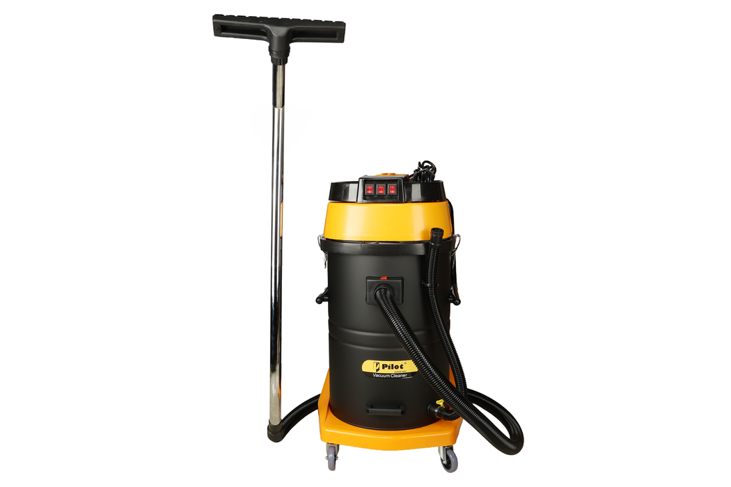 Pilot 100L Wet and Dry Vacuum Cleaner | 4500W Triple Copper Motor | Stainless Steel Body | Heavy Duty Industrial Vacuum | High Suction for Factory, Garage & Commercial Use