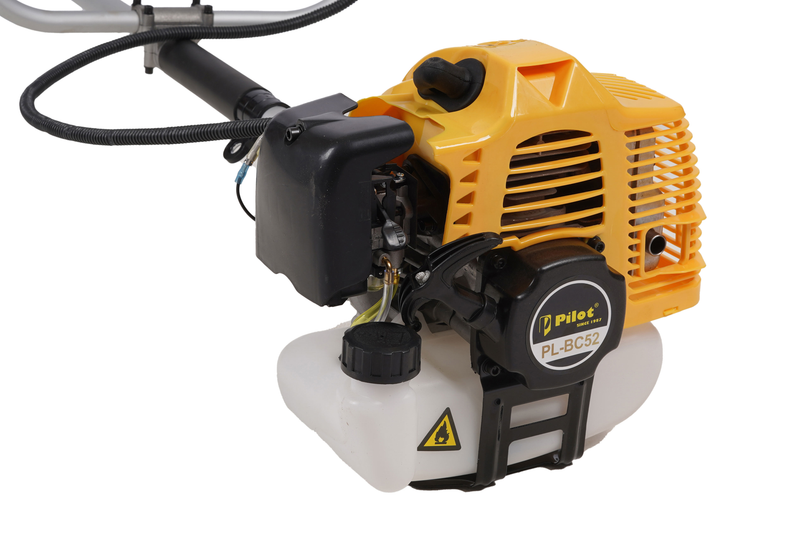 Pilot 52CC 2 Stroke Brush Cutter Side Pack | 2HP Petrol Grass Cutter Machine for Agriculture | Heavy Duty Weed Trimmer | Brush Cutter Machine with 40T, 3T Blade & Tap n Go | PL-BC52