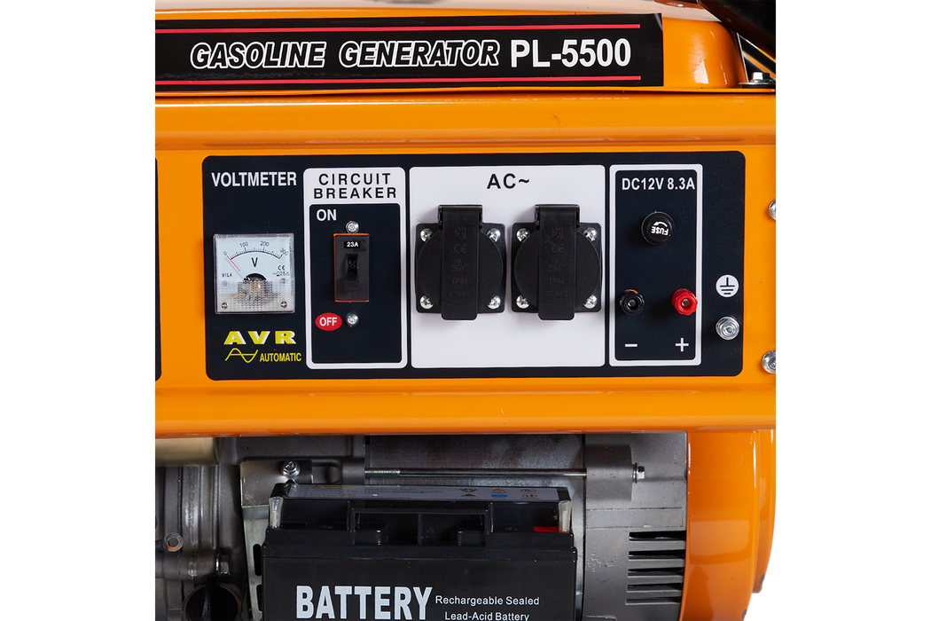 Generator 5.5KW Self Start Inbuilt Battery Wheels & Handles