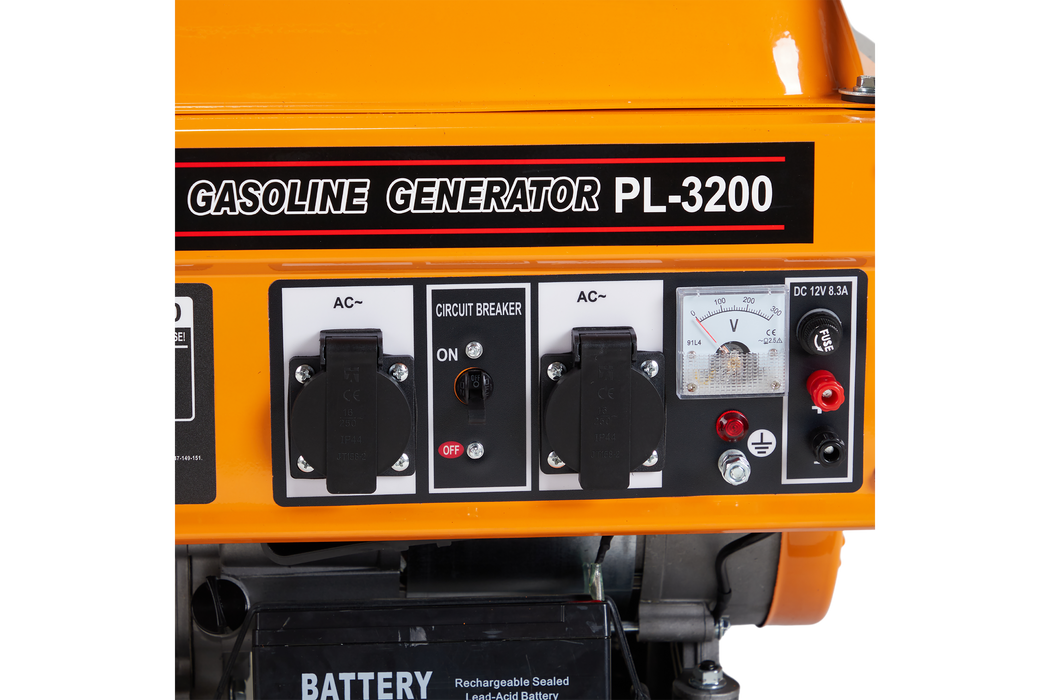 Generator 3.2KW Self Start Inbuilt Battery Wheels & Handles