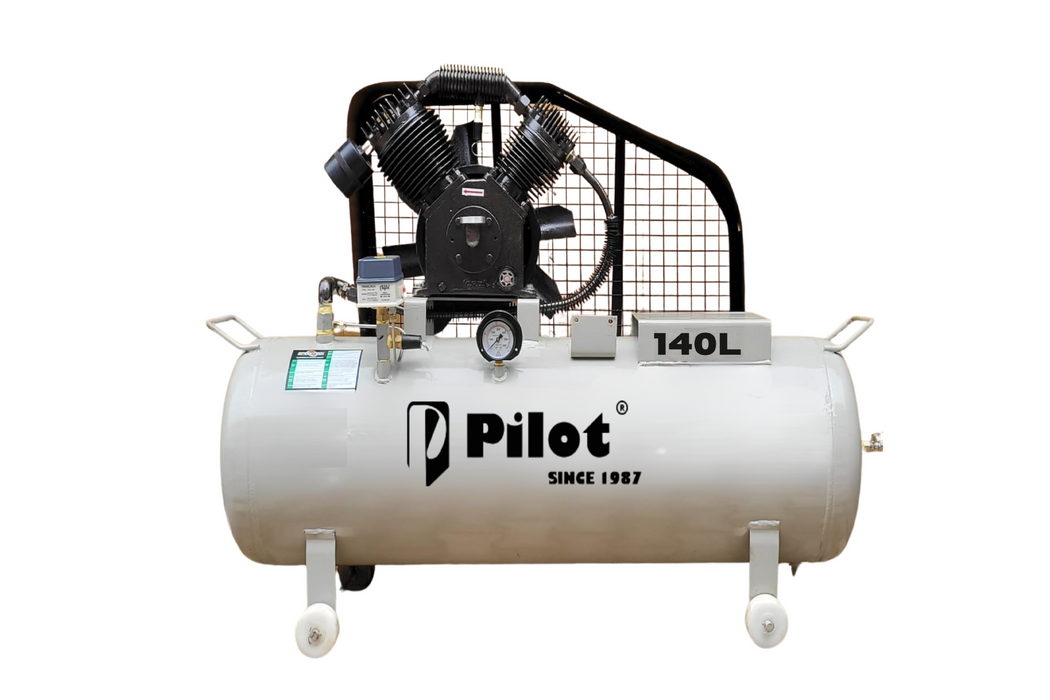 Belt Driven Air Compressor Double Cylinder 2HP 140L Without Motor